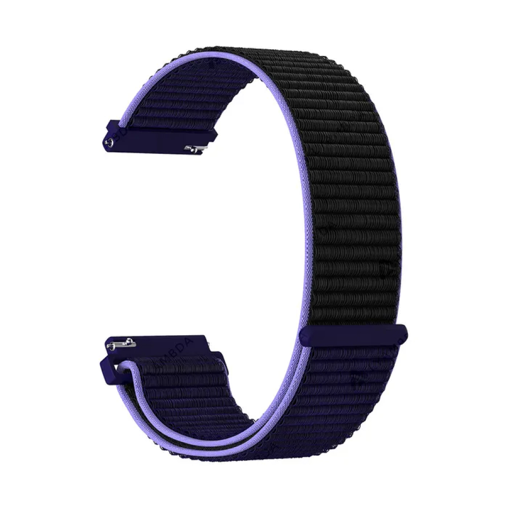 Ремешок нейлоновый для часов Lyambda Vega 22мм, сине-чёрный